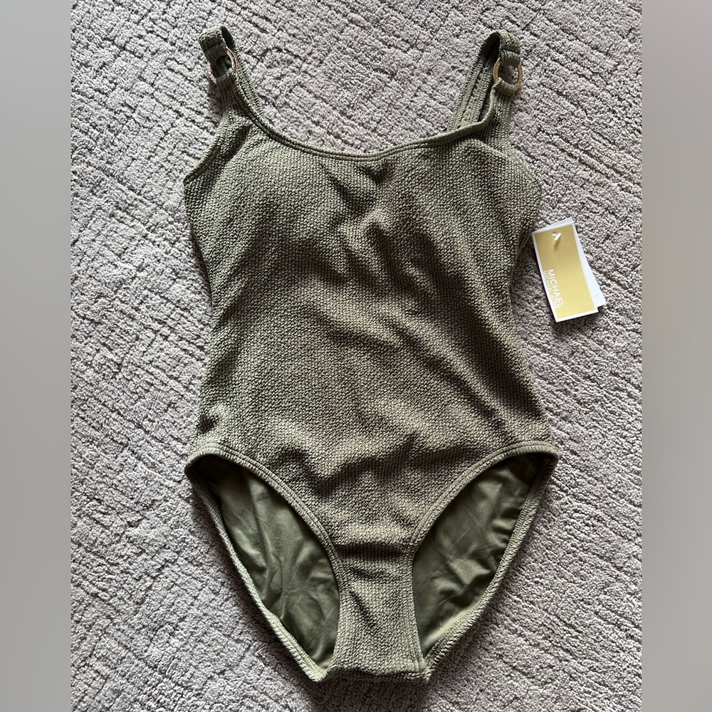 Michael Kors Army Green Swimsuit - Picture 4 of 12